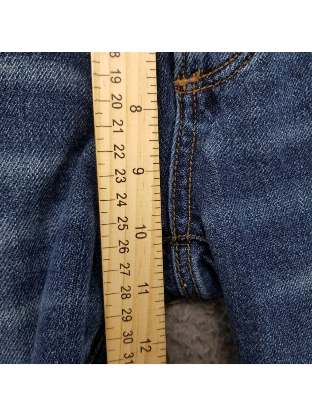 AEO Jeans Womens 4 Blue Cotton Denim Button Fly Hi Rise Girlfriend - Picture 5 of 15